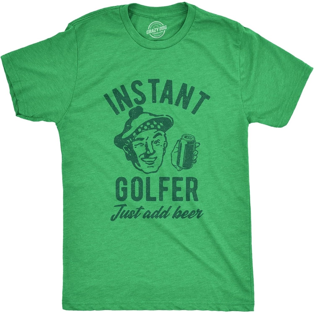 image:imageMens Funny T Shirts Instant Golfer Just Add Beer Sarcastic Golfing