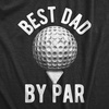 Mens Best Dad By Par T Shirt Funny Fathers Day Golf Tee(Heather Black – Dad By Par)