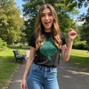 Leopard Clover Cute Green Saint Patricks Day Shirt for Women(Heather Black – Leopard Print Clover)