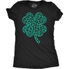 Leopard Clover Cute Green Saint Patricks Day Shirt for Women(Heather Black – Leopard Print Clover)