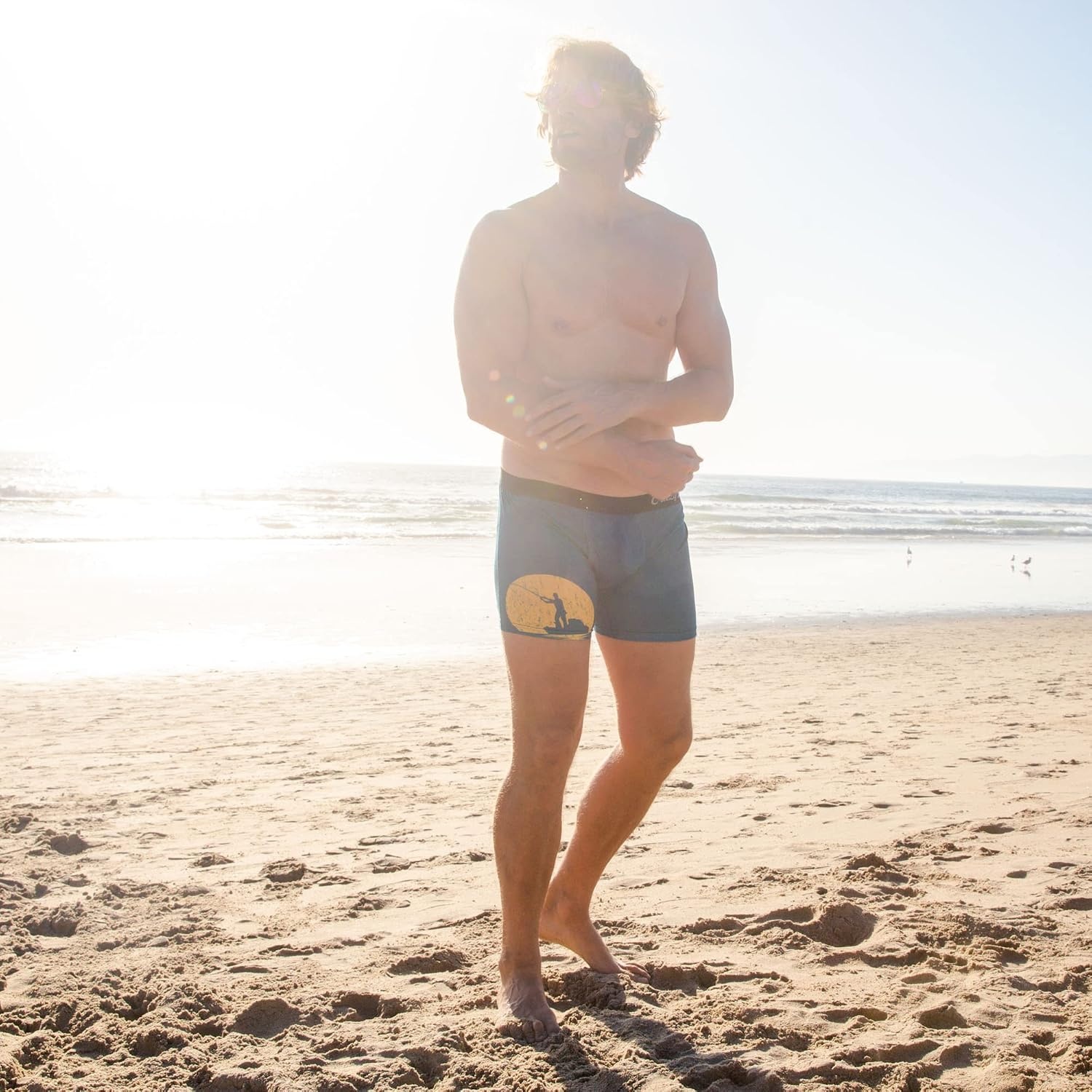image:imageFunny Fishing and Hunting Boxers for Men Sarcastic Briefs for GuysArm in a Cast
