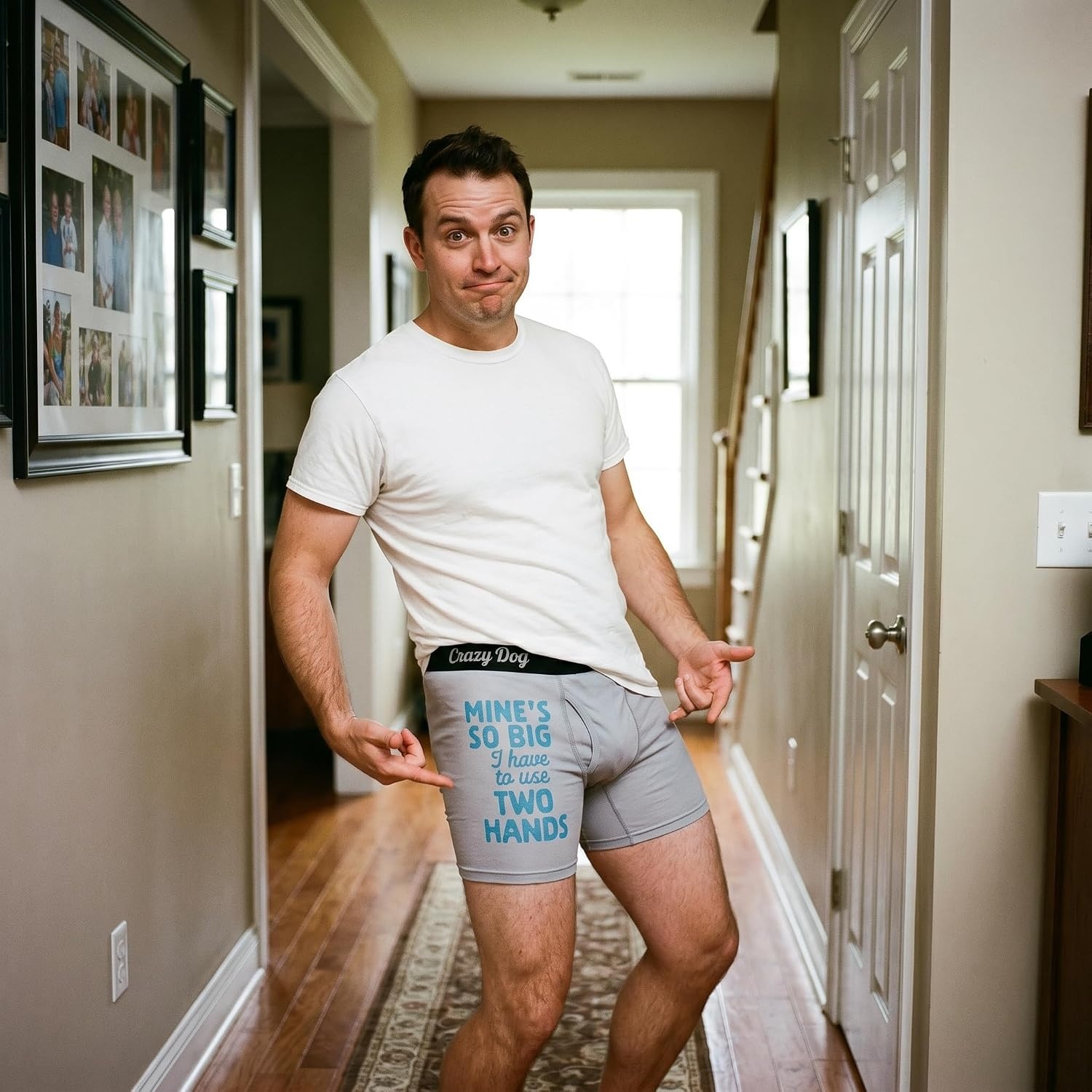 image:imageFunny Fishing and Hunting Boxers for Men Sarcastic Briefs for GuysTwo Hands