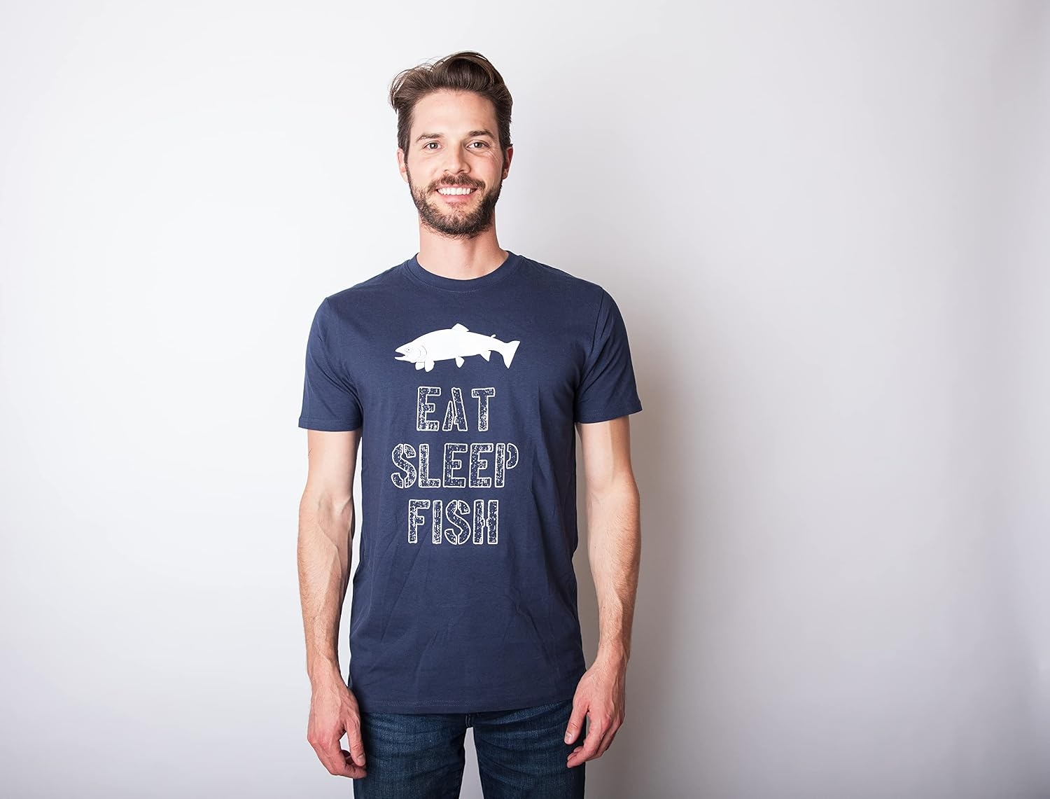 image:imageMens Eat Sleep Fish Funny Sarcastic Novelty Fishing T ShirtRed