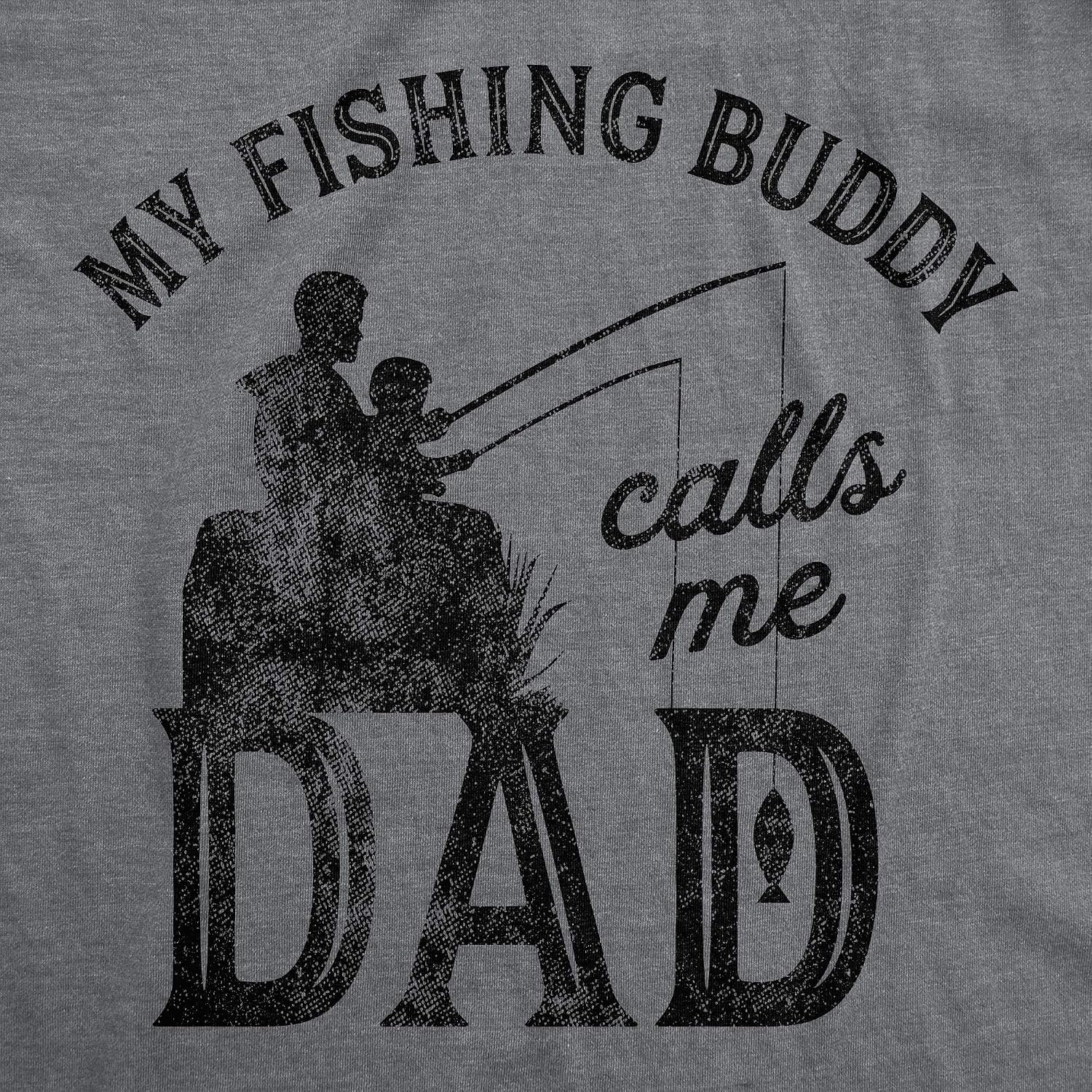 image:imageMens Funny Dad and Grandpa Fishing T ShirtsDark Heather Grey Calls Me Dad