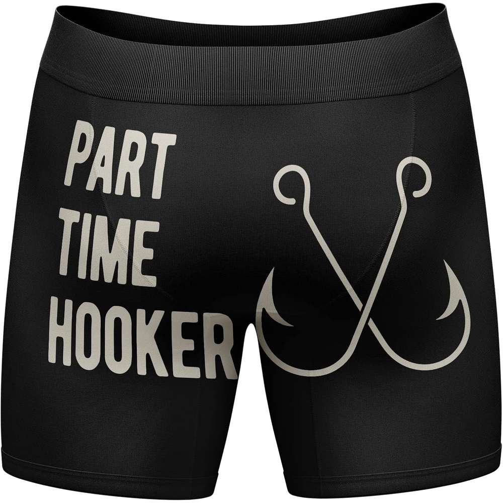 image:imageFunny Fishing and Hunting Boxers for Men Sarcastic Briefs for GuysBlack Part Time Hooker