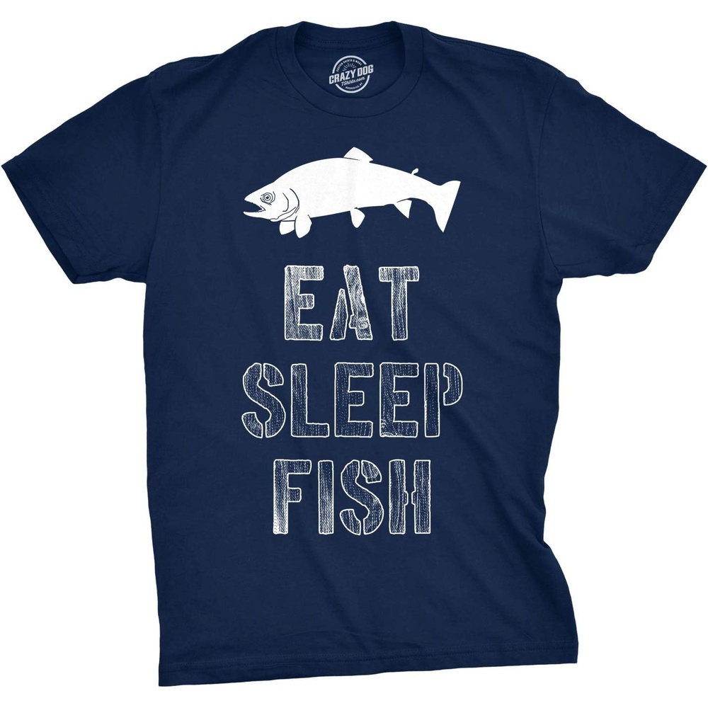 image:imageMens Eat Sleep Fish Funny Sarcastic Novelty Fishing T ShirtNavy