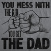 Cool Dad Shirts Funny Father’s Day Sarcastic Tees for Rad Fathers(Dark Heather Grey – Mess With Kid)