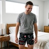 Funny Fishing and Hunting Boxers for Men Sarcastic Briefs for Guys(Jerk Rod)