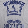 Funny Motorboatin Shirt for Men, Nautical Boat Graphic Tee(Light Heather Grey)