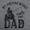 Mens Funny Dad and Grandpa Fishing T Shirts(Dark Heather Grey – Calls Me Dad)