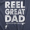 Mens Funny Dad and Grandpa Fishing T Shirts(Heather Navy – Reel Great Dad)
