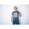 Mens Funny Dad and Grandpa Fishing T Shirts(Heather Navy – Reel Great Dad)