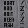 Mens Size Matters Funny Fishing Novelty Sarcastic Tee Guys Gift(Dark Heather Grey – List)