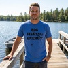 Mens Size Matters Funny Fishing Novelty Sarcastic Tee Guys Gift(Heather Royal – Big Energy)