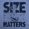 Mens Size Matters Funny Fishing Novelty Sarcastic Tee Guys Gift(Light Heather Blue – Size Matters)