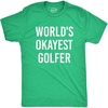Cool Dad Shirts Funny Father’s Day Sarcastic Tees for Rad Fathers(Heather Green – Okayest Golfer)