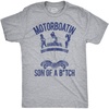 Funny Motorboatin Shirt for Men, Nautical Boat Graphic Tee(Light Heather Grey)