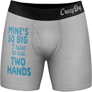 Funny Fishing and Hunting Boxers for Men Sarcastic Briefs for Guys(Two Hands)