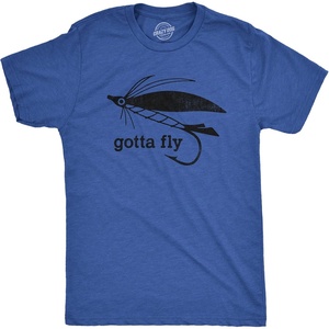 Mens Size Matters Funny Fishing Novelty Sarcastic Tee Guys Gift(Heather Royal – Gotta Fly)