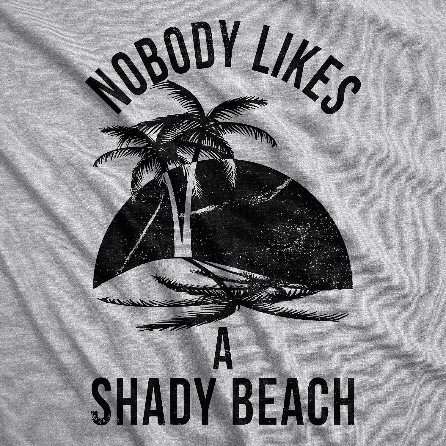 image:imageMens Shady Beach Funny Cool Tees Sleeveless Gym Workout Fitness TanktopLight Heather Grey