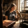 Animal Cute and Nature Funny Sarcastic Graphic T Shirt for Women(Heather Black – Whom Owl)