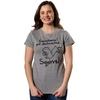 Animal Cute and Nature Funny Sarcastic Graphic T Shirt for Women(Light Heather Grey – Distracted)