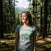 Animal Cute and Nature Funny Sarcastic Graphic T Shirt for Women(Light Heather Grey – in Tents)
