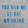 Fitness You Had Me At Day Drinking Funny Mens Tank Tops(Light Heather Grey)
