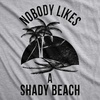 Mens Shady Beach Funny Cool Tees Sleeveless Gym Workout Fitness Tanktop(Light Heather Grey)