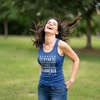 Womens Star Spangled Hammered Tank Top Funny Patriotic Tank(Royal)