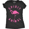 Animal Cute and Nature Funny Sarcastic Graphic T Shirt for Women(Heather Black – Flamingo Spirit)