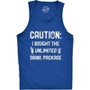 Crazy Dog T-Shirts Cruise Tank Top for Men, Drink Package Graphic Tank(Royal)