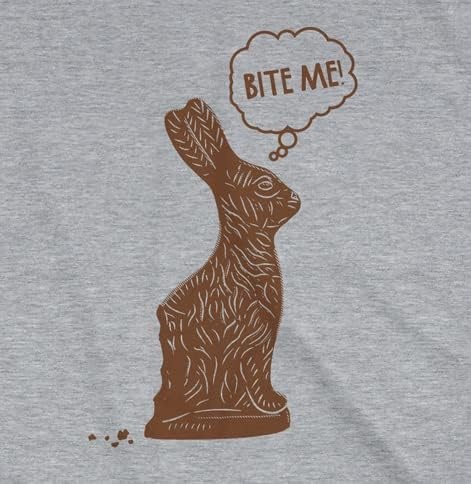 image:imageEaster Bunny Graphic Novelty Humor Funny T Shirts for MenLight Heather Grey Bite Me