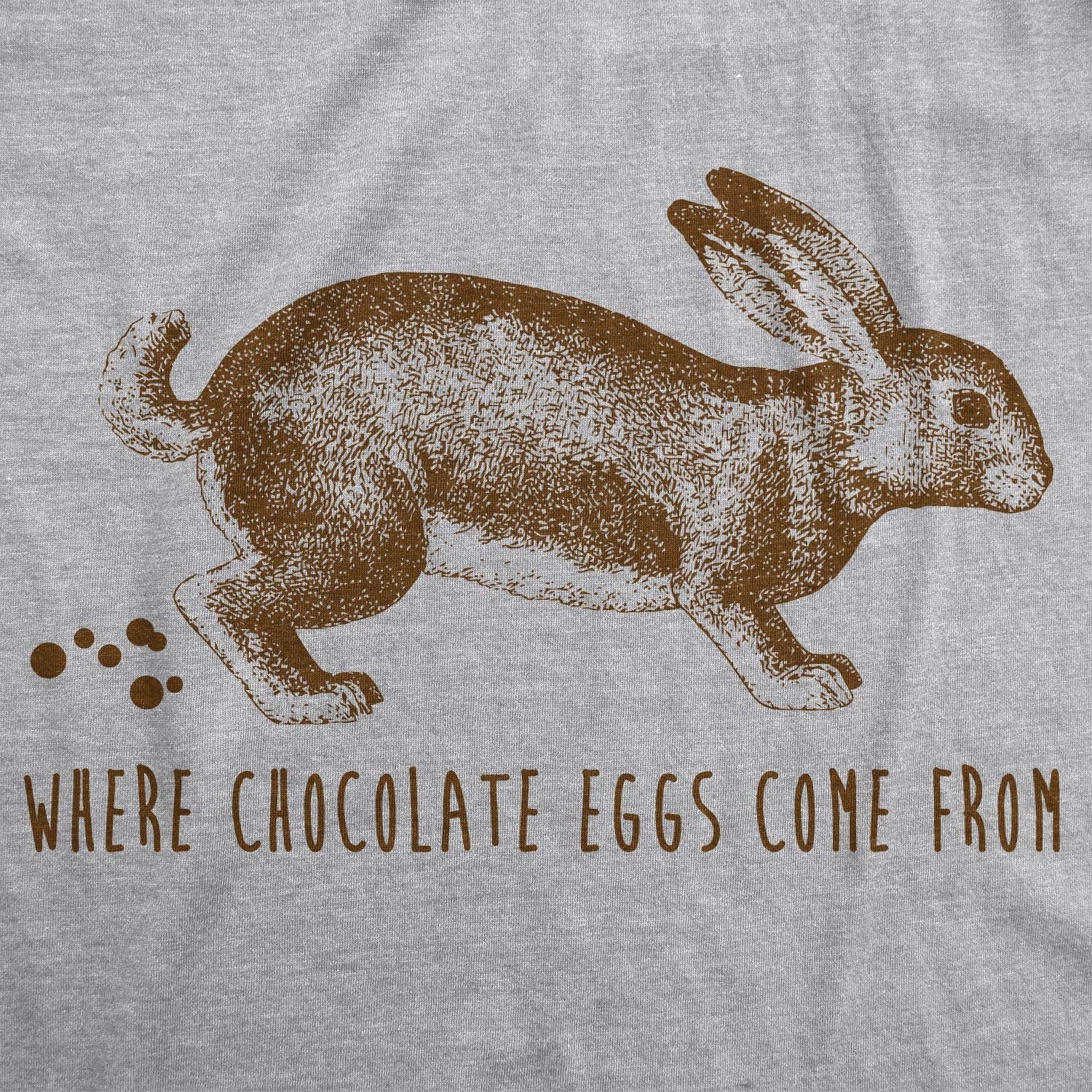 image:imageEaster Bunny Graphic Novelty Humor Funny T Shirts for MenLight Heather Grey Chocolate Eggs