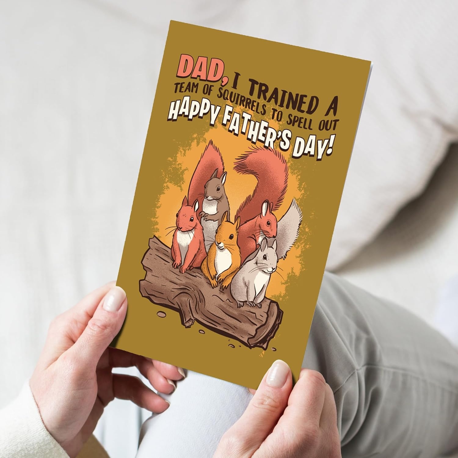 image:imageFunny Fathers Day Cards Best Dad By Par Golfing Card 1 PackTrained Squirrels