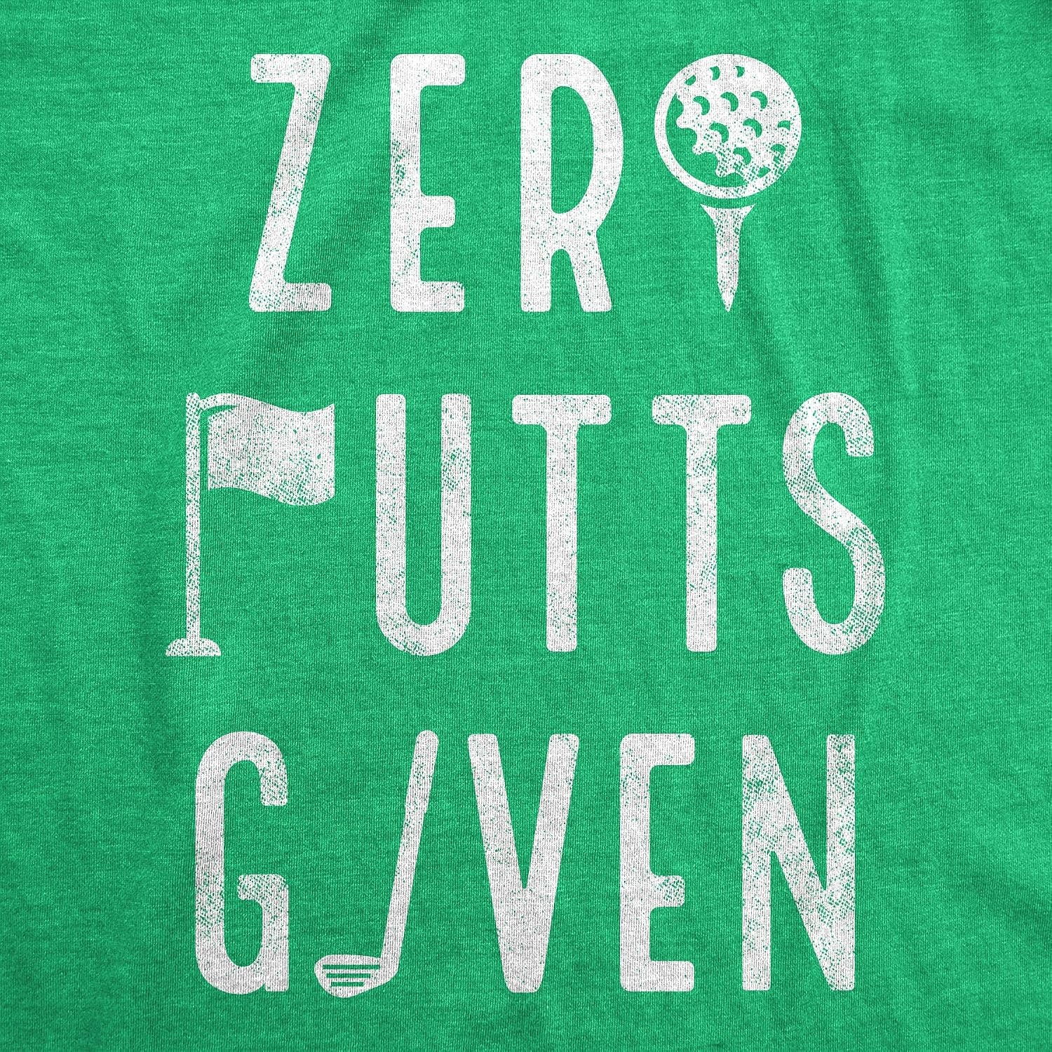 image:imageGolfing with Sarcastic Sayings Golf Funny Hilarious Mens T ShirtsHeather Green Zero Putts
