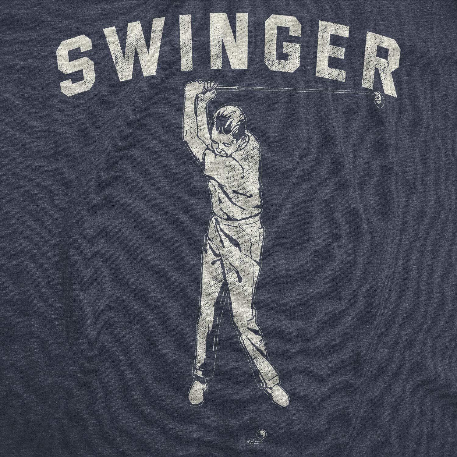 image:imageGolfing with Sarcastic Sayings Golf Funny Hilarious Mens T ShirtsHeather Navy Swinger