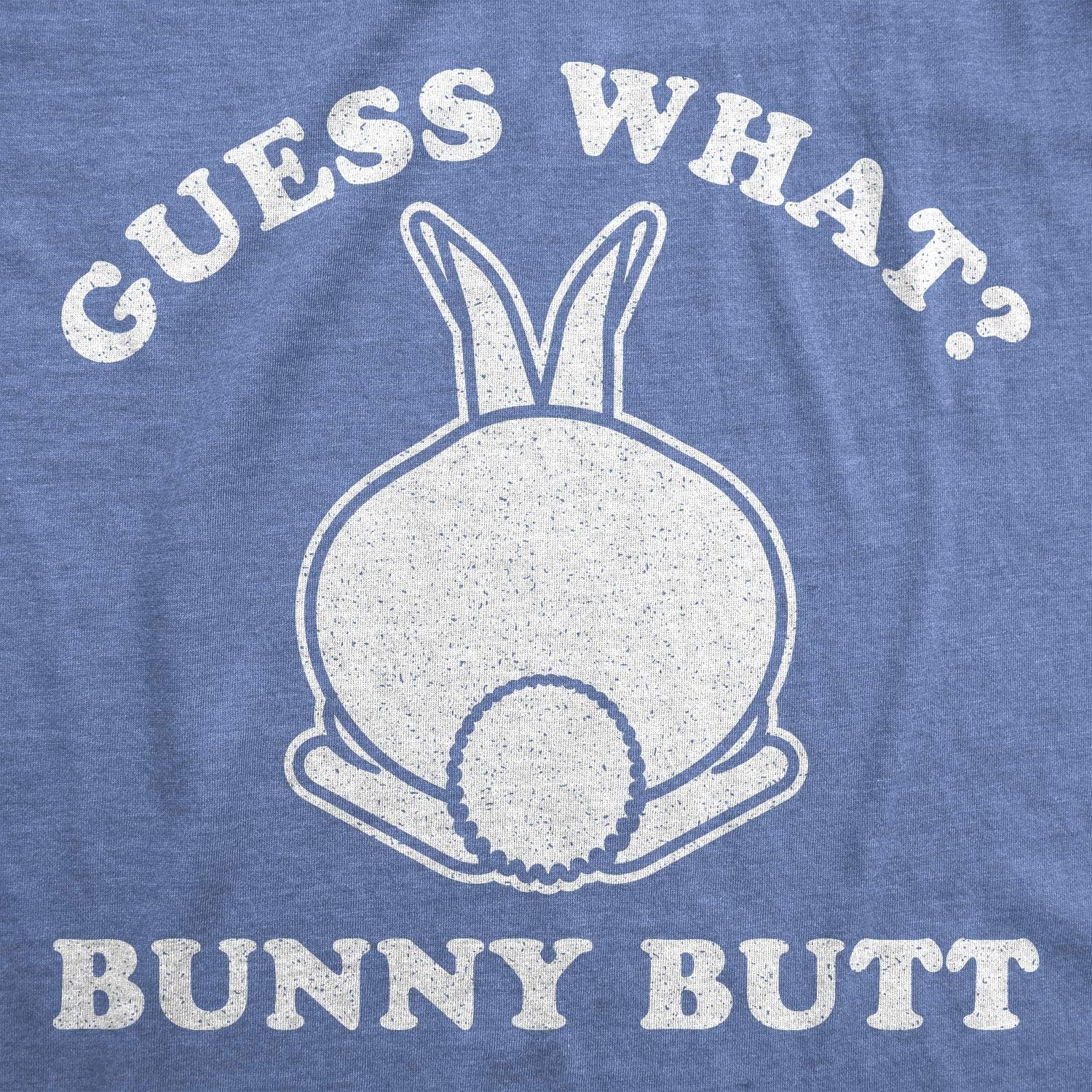 image:imageGuess What Bunny Butt Sunday for Egg Easter Funny Shirt for WomenLight Heather Blue