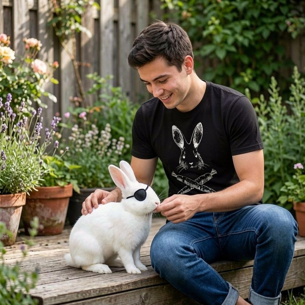 image:imageJolly Roger Easter Funny Bunny Skull Crossbones Egg Hunt T ShirtBlack