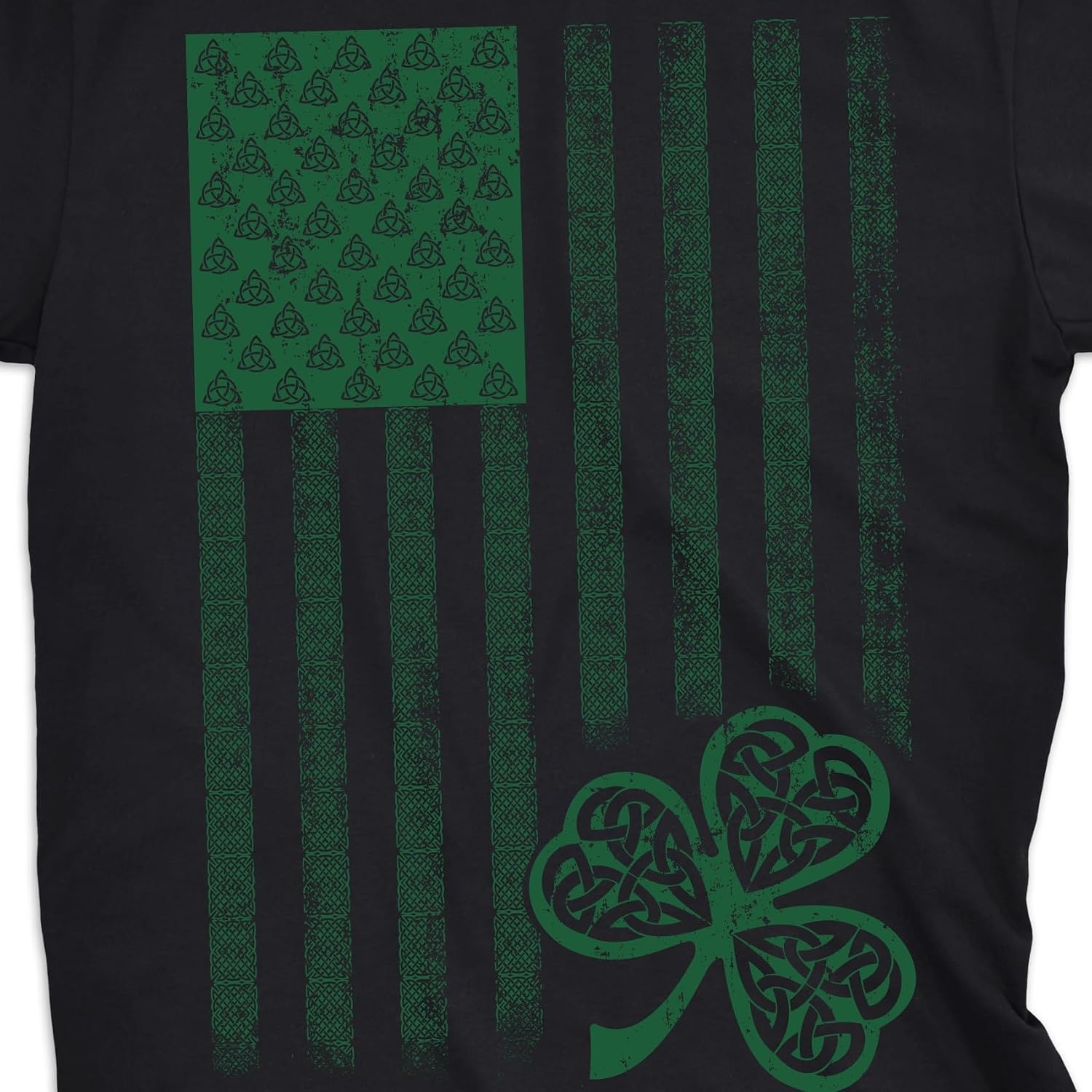 image:imageMens Saint Patricks T Shirt Funny Irish Tees Cool Party TeesHeather Black Celtic Flag