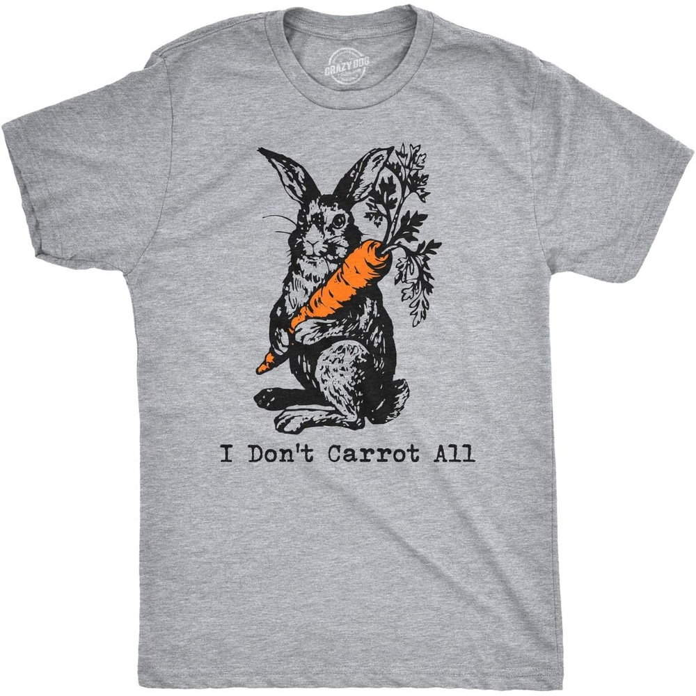 image:imageEaster Bunny Graphic Novelty Humor Funny T Shirts for MenLight Heather Grey Dont Carrot