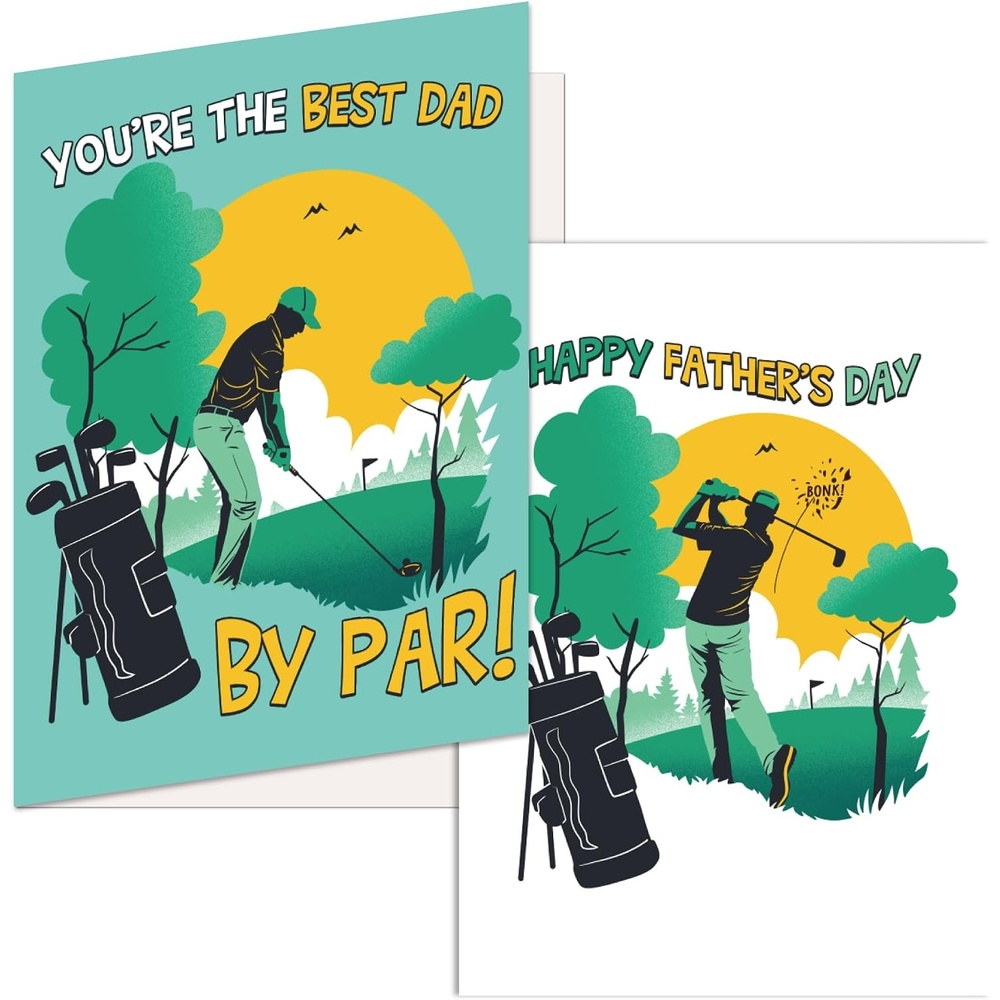 image:imageFunny Fathers Day Cards Best Dad By Par Golfing Card 1 PackDad By Par