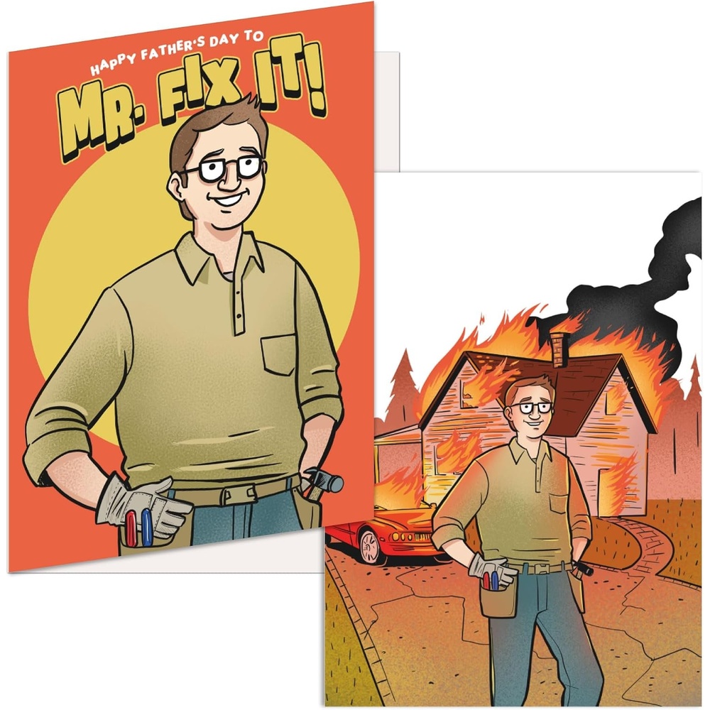 image:imageFunny Fathers Day Cards Best Dad By Par Golfing Card 1 PackMr Fix It