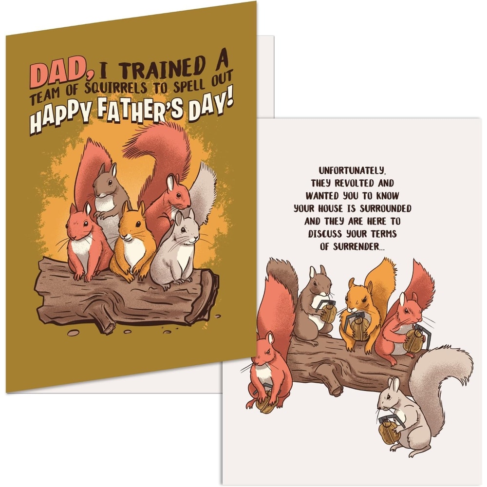 image:imageFunny Fathers Day Cards Best Dad By Par Golfing Card 1 PackTrained Squirrels