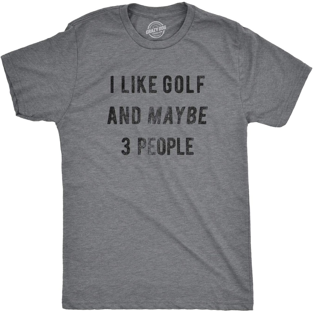 image:imageGolfing with Sarcastic Sayings Golf Funny Hilarious Mens T ShirtsDark Heather Grey Golf 3 People