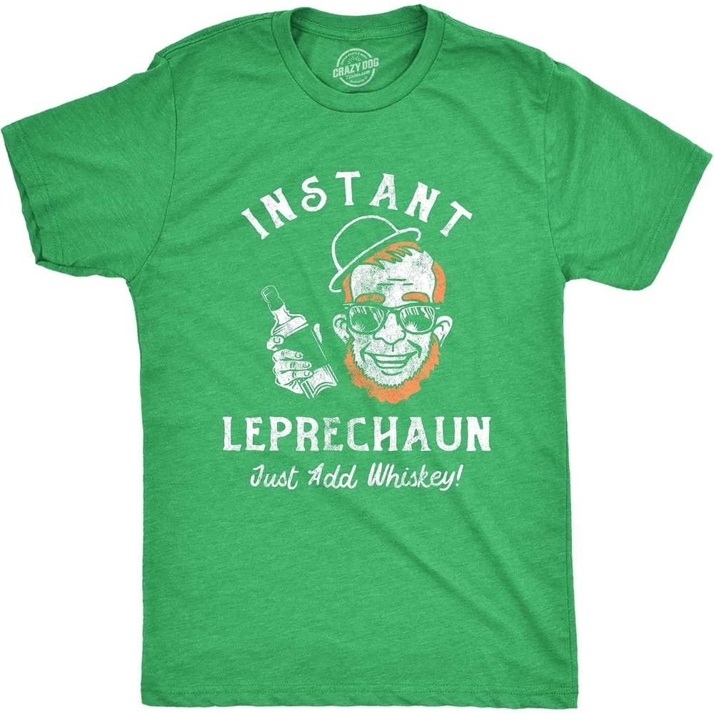 image:imageInstant Leprechaun Just Add Whiskey Saint Patricks Shirts for MenHeather Green