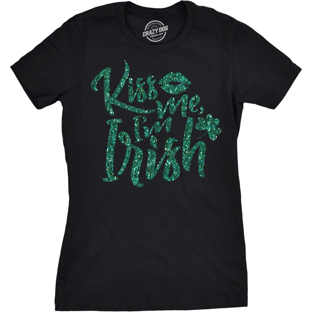image:imageKiss Me Im Irish Green St Cute Saint Patricks Day Shirt for WomenBlack