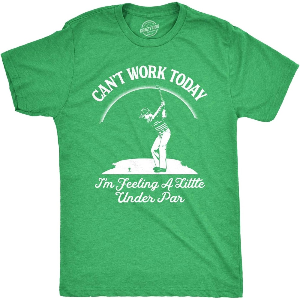 image:imageMens Always Wash Your Balls Funny Golf Fathers Day Golfer Tee GreenHeather Green Under Par