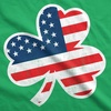 American Flag Shamrock Saint Patricks Day Funny T Shirts for Men(Heather Green)