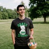 Easter Bunny Graphic Novelty Humor Funny T Shirts for Men(Heather Black – Grass Dealer)